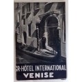 Gr Hotel International Venice - Vintage Hotel Leaflet with map inside.