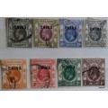 Hong Kong Overprint CHINA - 1922 - King George V - British Offices - 8 Used Hinged stamps