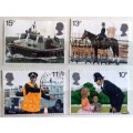 GB - 1979 - 150th Anniversary of Metropolitan Police - 4 Used (some Hinged) stamps