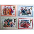 GB - 1982 - Christmas - 4 Used Hinged stamps