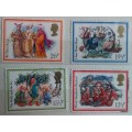GB - 1982 - Christmas - 4 Used Hinged stamps