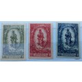 Lichtenstein - 1920 - Prince John II 80th birthday - Set of 3 Unused Hinged stamps
