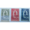 Lichtenstein - 1920 - Prince John II 80th birthday - Set of 3 Unused Hinged stamps