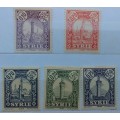 Syria - 1930 - Local Motives - 5 Unused Hinged stamps