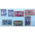 Lebanon - Overprint and Surcharge - Mixed Lot of 7 Used hinged stamps