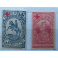 Ethiopia - 1936 - Red Cross - 2 Unused Hinged stamps