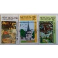 New Zealand - 1984 - Christmas (includes L. di Credi painting) - Set of 3 Used Hinged stamps