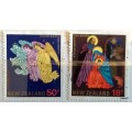 New Zealand - 1985 - Christmas (Silent Night) - 2 Used Hinged stamps
