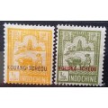 French Indochina - 1927 - Kouang-Tcheou Overprint - 2 Unused Hinged stamps
