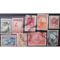 Argentine - Mixed Lot of 9 Used Hinged stamps
