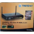 Trendnet - 300Mbps Wireless N ADSL 2/2+ Modem Router TEW-658BRM - Not Used