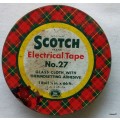 Empty Metal Plaid Tin - Scotch Brand Electrical Tape No. 27