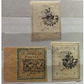 Iran - 1906  - Poste Persanes - Overprint: Provisoire - 3 Unused Hinged Imperforate stamps