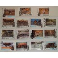Manama - 1970`s - Animals - 15 Cancelled stamps