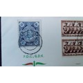 Union of South Africa (FDC) - 1960 - Prime Ministers (Block of 4)  and King George on Unipex Cover