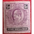 Government of the Cape of Good Hope - 1903 - Edward VII - Five Shilling - 1 Unused Revenue stamp