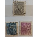 Brazil -1946 - Smelting Works - 3 Used Hinged stamps