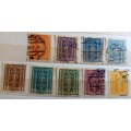 Austria - 1922/4 - Symbolic Definitive Wheat Symbol - 6 Used and 3 Unused (all Hinged) stamps
