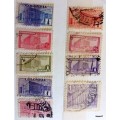 Columbia - 1940/50`s - Ministry of Post and Telegraphs Building - 9 Used Hinged stamps