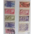 Columbia - 1940/50`s - Ministry of Post and Telegraphs Building - 9 Used Hinged stamps