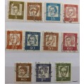 Germany - West Berlin - 1961 - Famous Germans - 11 Used (some Hinged) stamps