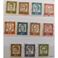 Germany - West Berlin - 1961 - Famous Germans - 11 Used (some Hinged) stamps