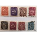 Portugal - 1940`s - Caravela ship -  4 Used and 4 Unused (all Hinged) stamps