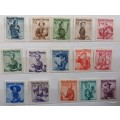 Austria - 1948-1958 - Regional Costumes Definitives - 15 Unused  stamps