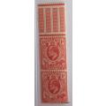Orange River Colony - 1903 - Edward VII - 1d Pair with Striped Tab (Unused not Hinged)