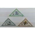 Hungary - 1952  - Triangle Birds Issue - Air Mail Postage - 3 Used Hinged stamps