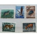 Yugoslavia Trieste Zone - 1954 - Animals, Birds, Insect - 5 Used Hinged stamps
