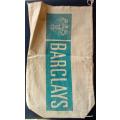 BARCLAYS Bank Cloth Money Bag