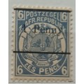 Zuid Afrikaansche Republiek - 1893 - Surcharge 1 Penny on 6 pence - 1 Unused hinged stamp