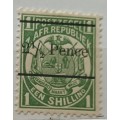 Zuid Afrikaansche Republiek - 1893 - 2 1/2 Pence on 1 Shilling (Green) 1 Unused stamp