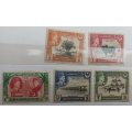 Bahawalpur - 1949 - Silver jubilee - Set of 4 and 1948 - 1st Anniv of Union with Pakistan - 1 Stamp