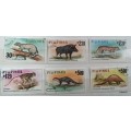 Philippines - 1979 - Wild Life Animals - Set of 6 Cancelled Hinged stamps