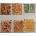 Australia - Victoria - 1863-1901 - Mixed Lot of 7 Used Hinged stamps