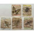 Botswana - 1981 - Insects - 5 Used Hinged stamps