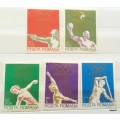 Rumania - 1972 - Munich Olympics - Sports - 5 Cancelled Hinged stamps (1 damaged)