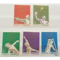 Rumania - 1972 - Munich Olympics - Sports - 5 Cancelled Hinged stamps (1 damaged)
