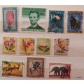 Ruanda-Urundi - Mixed Lot of 11 Used stamps