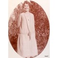 Vintage Photo Post Card - Oval picture - One lady