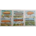 Liberia - 1978 - Zeppelin/Air Balloon/Goodyear/Airships - Set of 6 Cancelled Hinged stamps