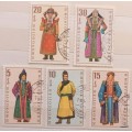 Mongolia - 1969 - Costumes (National Dress) - 5 Used stamps