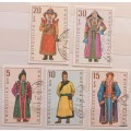 Mongolia - 1969 - Costumes (National Dress) - 5 Used stamps