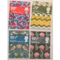 GB - 1982 - Textile Designs - Set of 4 Used stamps