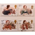 GB - 1980 - Victorian Women in Literature - Set of 4 Used stamps