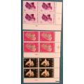 Botswana - 1974 - Gem stones - 3 Mint Blocks of 4 each