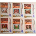 Lesotho - 1982 - 250th Anni. Birth of George Washington - Set of 6 Corner Blocks (Unused)