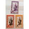 Monaco - 1950 - Prince Rainier III - 3 Unused Hinged stamps